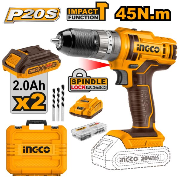 INGCO 54PCS Impact Drill Machine