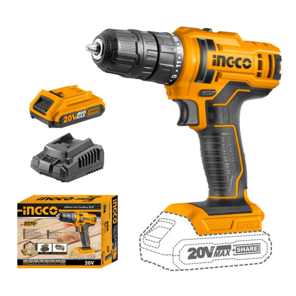 INGCO 20V Cordless Drill Machine