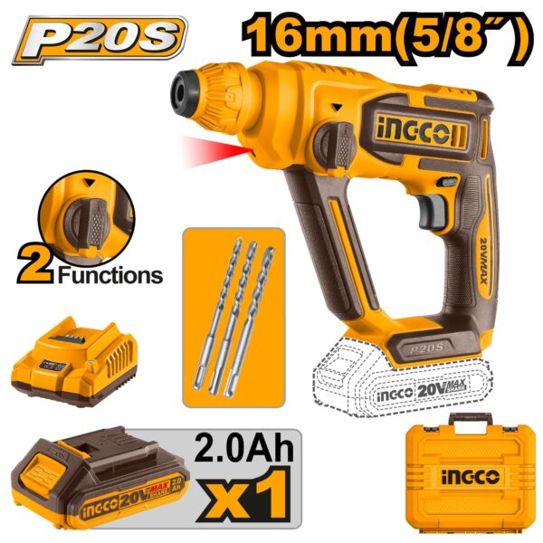 Cordless rotary hammer