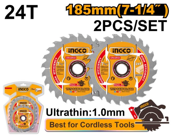 Ultra-thin TCT saw blade set